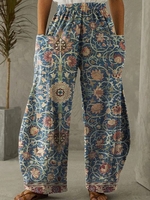 Casual Loose Cotton-Blend Pants