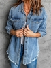 Casual Plain Autumn Natural Regular Fit Long sleeve Regular H-Line Regular Denim Jacket for Women