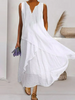 Casual Plain Summer Commuting Loose Maxi Sleeveless Tank Regular Dresses for Women