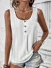 Casual Plain Summer Jacquard Daily Loose Sleeveless Regular H-Line Tank Tops for Women