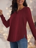 Casual Plain Winter V neck Jacquard Regular Fit H-Line Regular Medium Elasticity Sweatshirts for Women