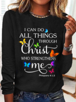 Casual Spring/Fall Butterfly Micro-Elasticity Daily Regular Fit Regular H-Line Regular Shirts for Women