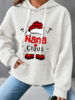 Casual Spring/Fall Santa Claus Polyester Hoodie No Elasticity Long Sleeve Regular H-Line Hoodies for Women
