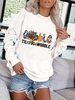 Casual Spring/Fall Text Letters Micro-Elasticity Daily Loose Long Sleeve Crew Neck Regular Sweatshirts for Women