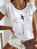 Casual Summer Dragonfly Micro-Elasticity Daily Loose Crew Neck Regular PEC T-shirts for Women