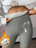 Casual Winter Cat Polyester Natural Daily Loose Long Legging Leggings for Women