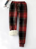 Casual Winter Christmas Knitted Natural Micro-Elasticity Loose Long H-Line Casual Pants for Women