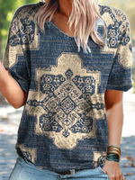 Cotton-Blend Ethnic Fit Tops