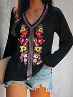 Cotton Blends Casual Tops - Anniecloth