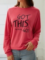 Crew Neck Casual Printed Tops - Anniecloth