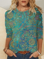 Crew Neck Printed Fit Casual T-Shirts & Tees