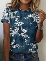 Fit Floral Casual T-Shirts & Tees