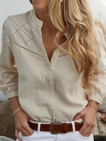 Geometric Lapel Blouses