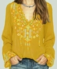 Long Sleeve Cotton Blouse & Shirts
