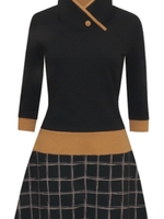 Long Sleeve Paneled Vintage Cotton-Blend 储备款 - Anniecloth