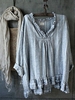 Long Sleeve V Neck Linen Shirt