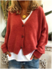 Loose Casual Crew Neck Cardigans