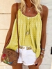 Loose Crew Neck Polka Dots Casual Tank Tops & Camis