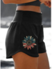 Loosen Floral Casual Shorts