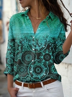 Shirt Collar Loosen Blouses