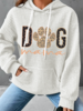 Simple Spring/Fall Dog Polyester No Elasticity Daily Long Sleeve Regular H-Line Hoodies for Women