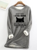 Spring/Fall Simple Cat Polyester Micro-Elasticity Daily Long Sleeve Crew Neck Regular Sweatshirts for Women