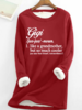 Spring/Fall Simple Text Letters Polyester Lightweight Micro-Elasticity Loose Crew Neck Regular Sweatshirts for Women