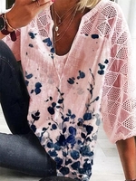 V Neck Loosen Blouses