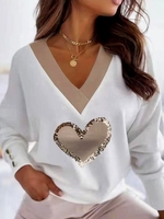 V Neck Loosen Casual T-Shirts & Tees