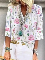 Vacation Loose Ombre Blouses