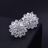 1 Pair Stud Earrings For AAA Cubic Zirconia Women