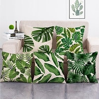 1 Set of 5 Pcs Green Leaf Botanical Series Throw Pillow Covers Modern Decorative Throw Pillow Case Cushion Case for Room Bedroom Room Sofa Chair Car Outdoor Cu