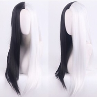 101 Dalmatians Cruella De Vil Cosplay Wigs Middle Part Women