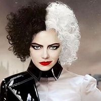 101 Dalmatians Cruella De Vil Cosplay Wigs Middle Part Women