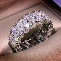 1pc Band Ring Ring For AAA Cubic Zirconia Women
