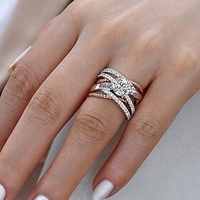 1pc Engagement Ring For Cubic Zirconia Women