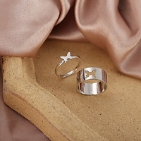 2pcs Couple Rings Band Ring Women