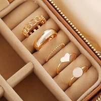 Band Ring Classic Gold Alloy Heart Stylish Simple European 5pcs Adjustable / Women