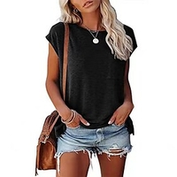 bilike jomex womens off the shoulder tops with pocket cap sleeve loose casual t shirts pink m