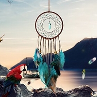 Boho Dream Catcher Handmade Gift Wall Hanging Decor Art Ornament Craft Gem Bead for Kids Bedroom Wedding Festival 5013cm