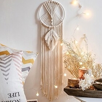 Boho Dream Catcher Handmade Gift Wall Hanging Decor Art Ornament Craft Woven Macrame for Kids Bedroom Wedding Festival 9520cm