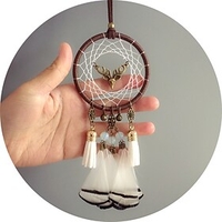 Boho Dream Catcher Handmade Gift Wall Hanging Decor Art Ornament Crafts Feather For Kids Bedroom Wedding Festival 716cm
