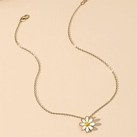 Daysy Pendant Necklace Classic Flower Daisy Dainty Cute Sweet Alloy Gold 44 cm Necklace Jewelry 1pc For Party Evening Sport Birthday Party Festival