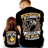 Family Look T shirt Tops Street Skull Letter Print Black Short Sleeve 3D Print Active Matching Outfits / Spring / Summer / Casual