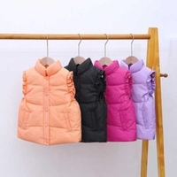 Fashion Warm Child Waistcoat White Duck Down Filler Baby Girls Down Vest Children Outerwear For Autumn 2-10 Years Old