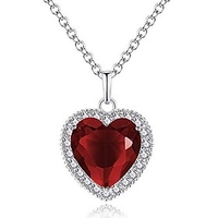 forever love titanic heart of the ocean necklace for women girls silver tone pendant necklace with 5a cubic zirconia fashion jewelry anniversary valentine birt