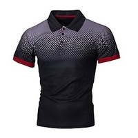 Golf Shirt Tennis Shirt Multi Color Dot Collar Street Sports Outdoor Short Sleeve Tops Casual Fashion Breathable Comfortable Navy Wine Red White