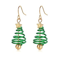 handmade christmas dangle hook earrings,  holiday party drop earrings,  christmas gift idea,  thanksgiving themed earrings,  small cute christmas costume jewelry f