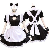 Inspired by Cosplay Maid Costume Anime Cosplay Costumes Japanese Cosplay Suits Dresses Dress Headwear Neckwear For Women