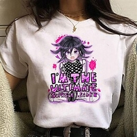 Inspired by Danganronpa V3 Cosplay Polyester / Cotton Blend Anime Cartoon Harajuku Graphic Kawaii Print T-shirt For Men